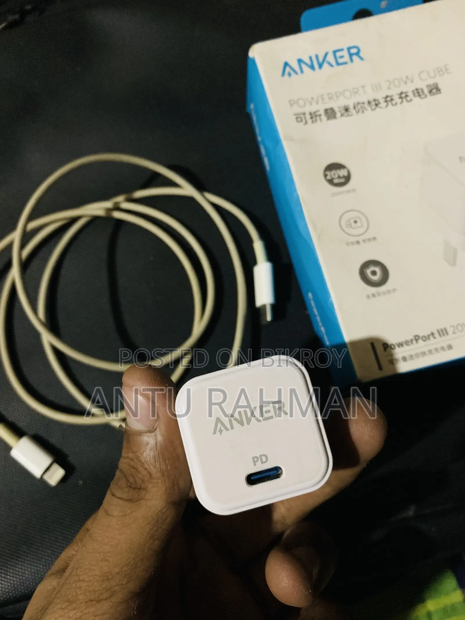Anker PD Adapter & Original iPhone Cable