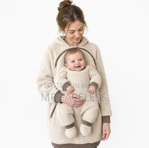 Women's Hoodie With Baby Pockets Design Loose Fit Casual Warm