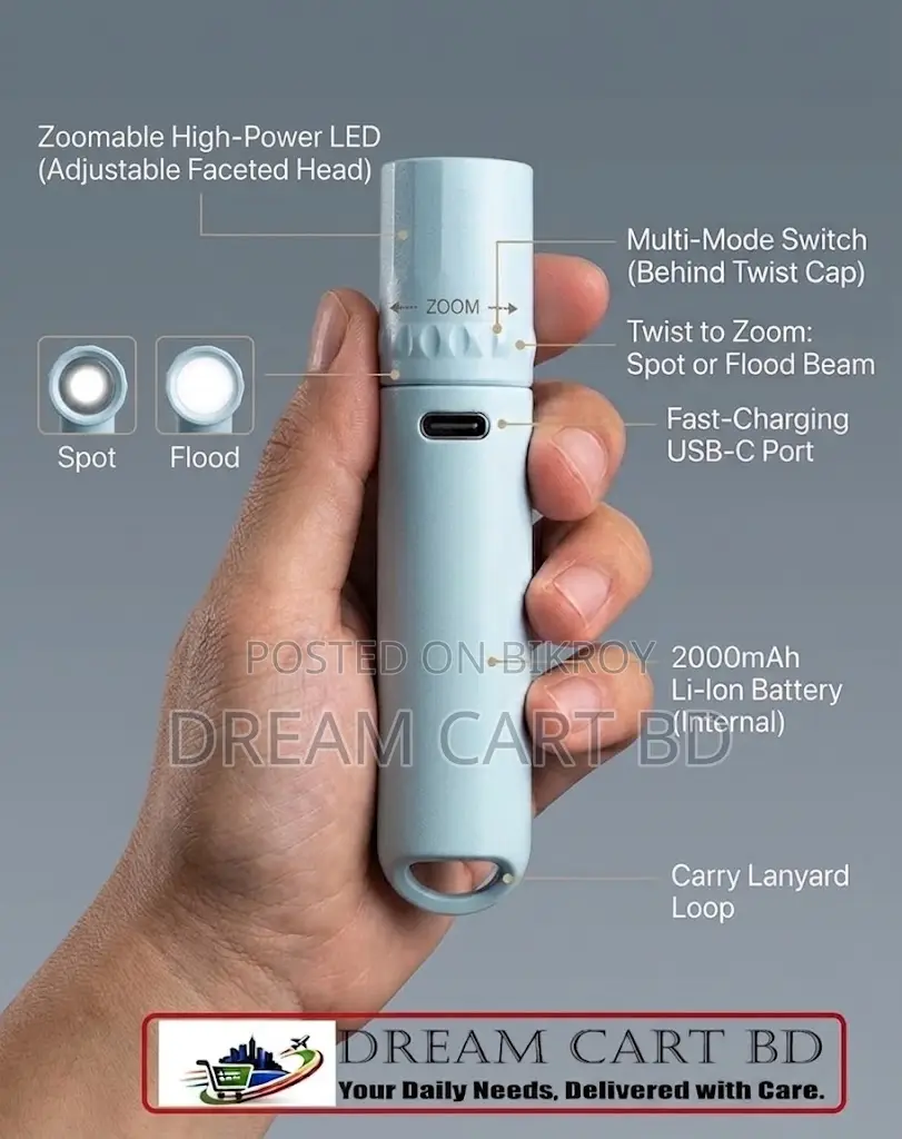 Powerful Long Range Rechargeable LED Torch Light