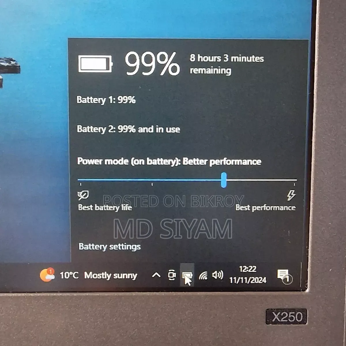 Laptop Lenovo ThinkPad X250 4GB Intel Core i5 HDD 350GB