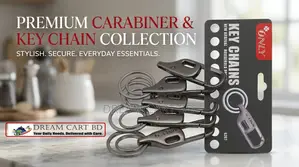 ONLY Metal Carabiner Key Chain Set Dual Ring Car & Bike Keyring