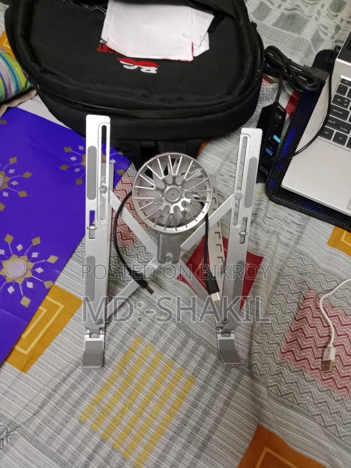 Laptop stand and fan for sale