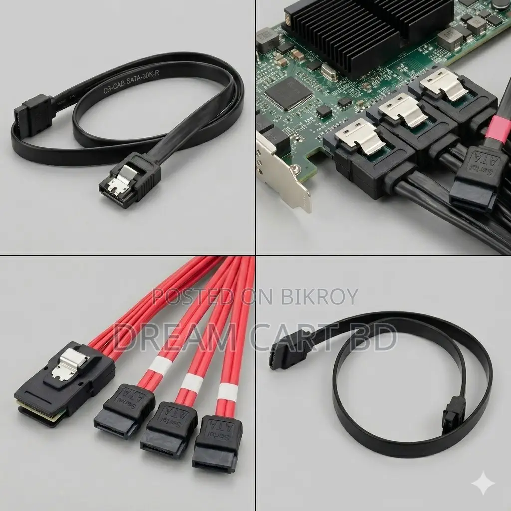 এইচডিডি এসএসডি এর জন্য স্ট্যান্ডার্ড SATA III 6Gbps হাই স্পিড ডাটা ক্যাবল