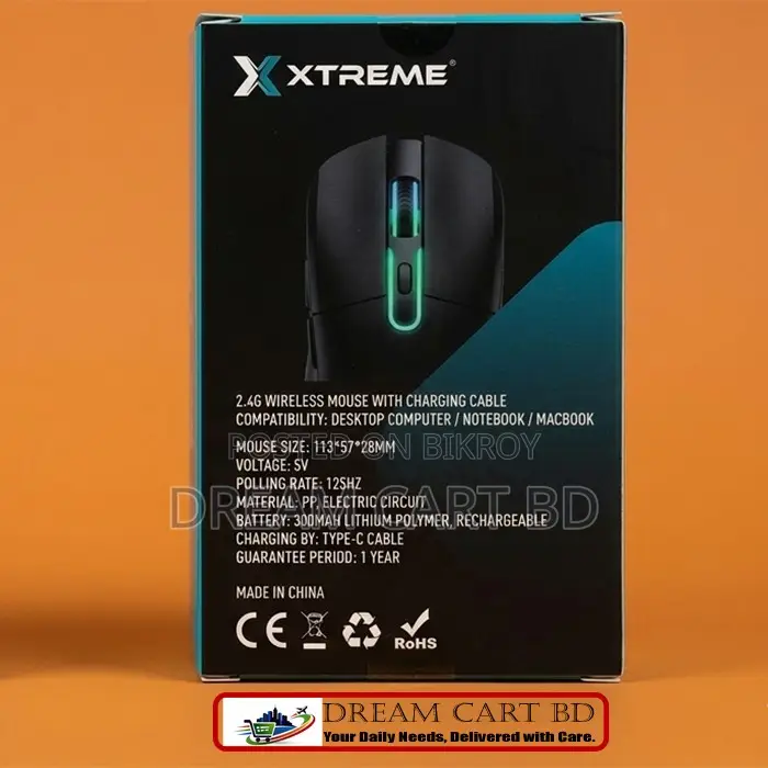 Xtreme WM19RC 2.4G Rechargeable RGB Wireless Mouse