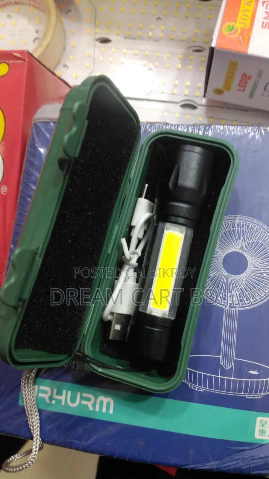 Telescopic Zoom Rechargeable XPE+COB LED Mini Torch Light