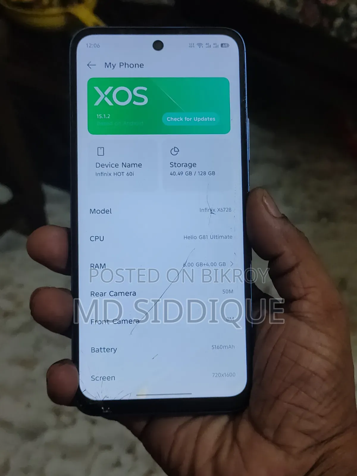 Infinix Hot 60i 128 GB Blue