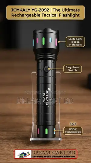 JOYKALY YG-2092 Rechargeable LED Tactical Flashlight