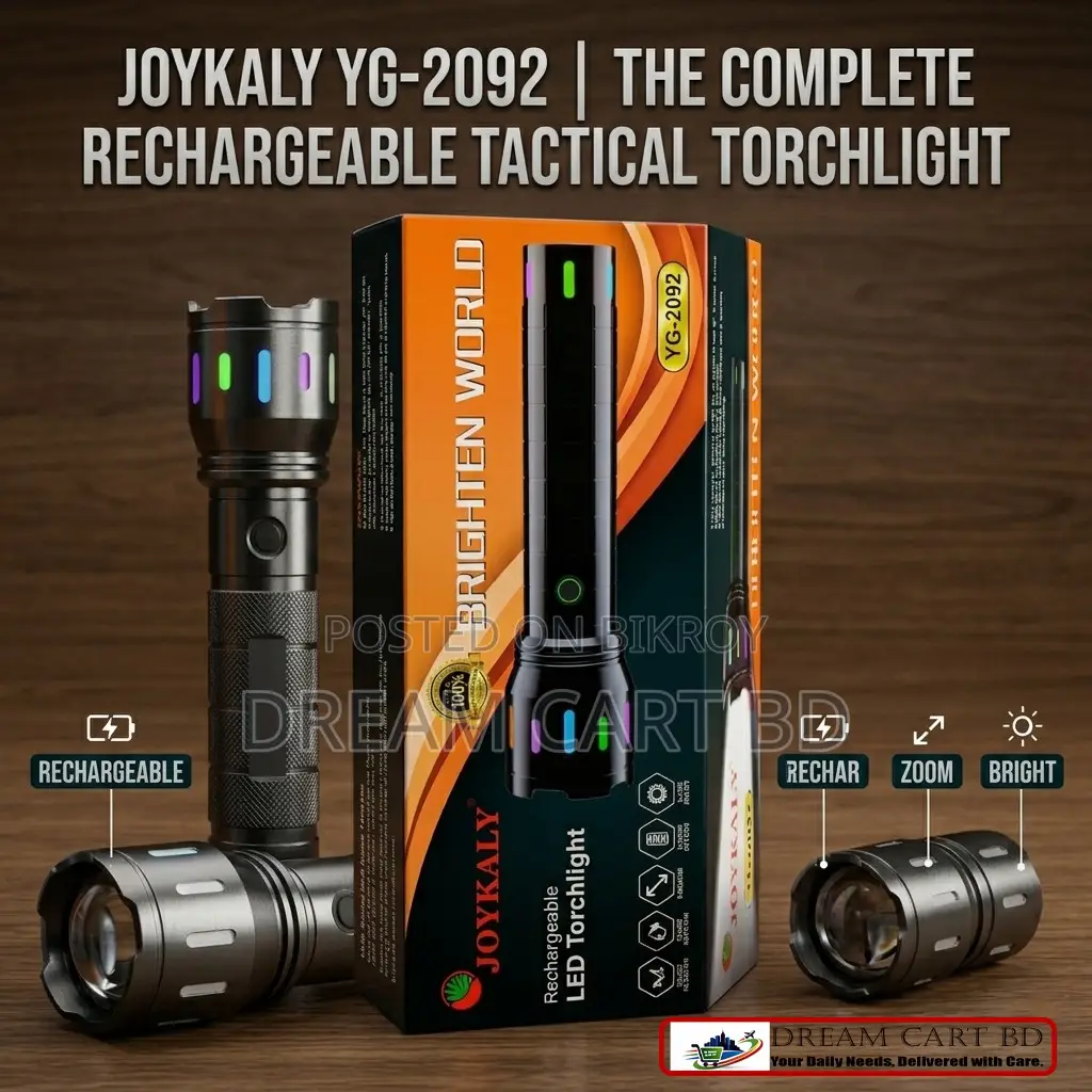 JOYKALY YG-2092 Rechargeable LED Tactical Flashlight