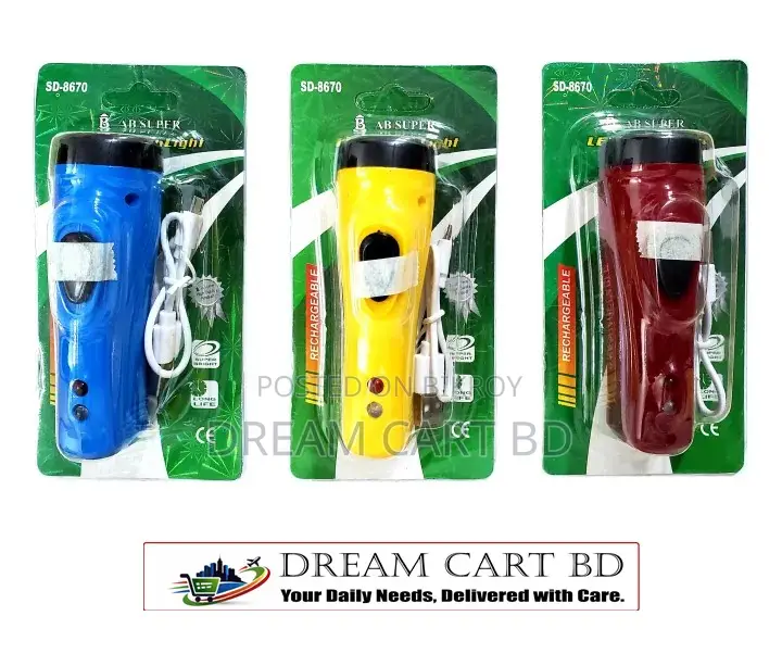 Ridak SD-8670 Rechargeable Long Range LED Flashlight Torch