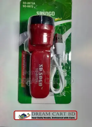 SD Soco SD-8672A Mini Rechargeable LED Torch Light