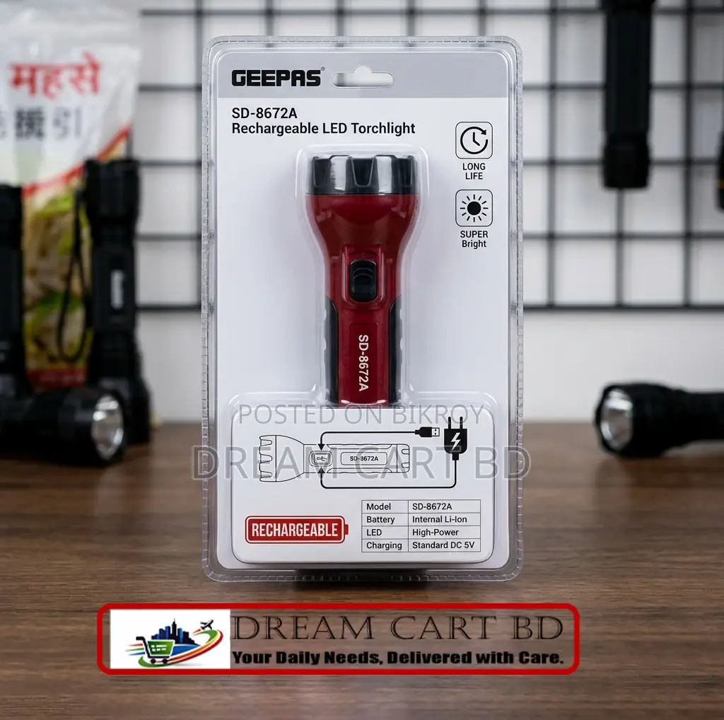 SD Soco SD-8672A Mini Rechargeable LED Torch Light
