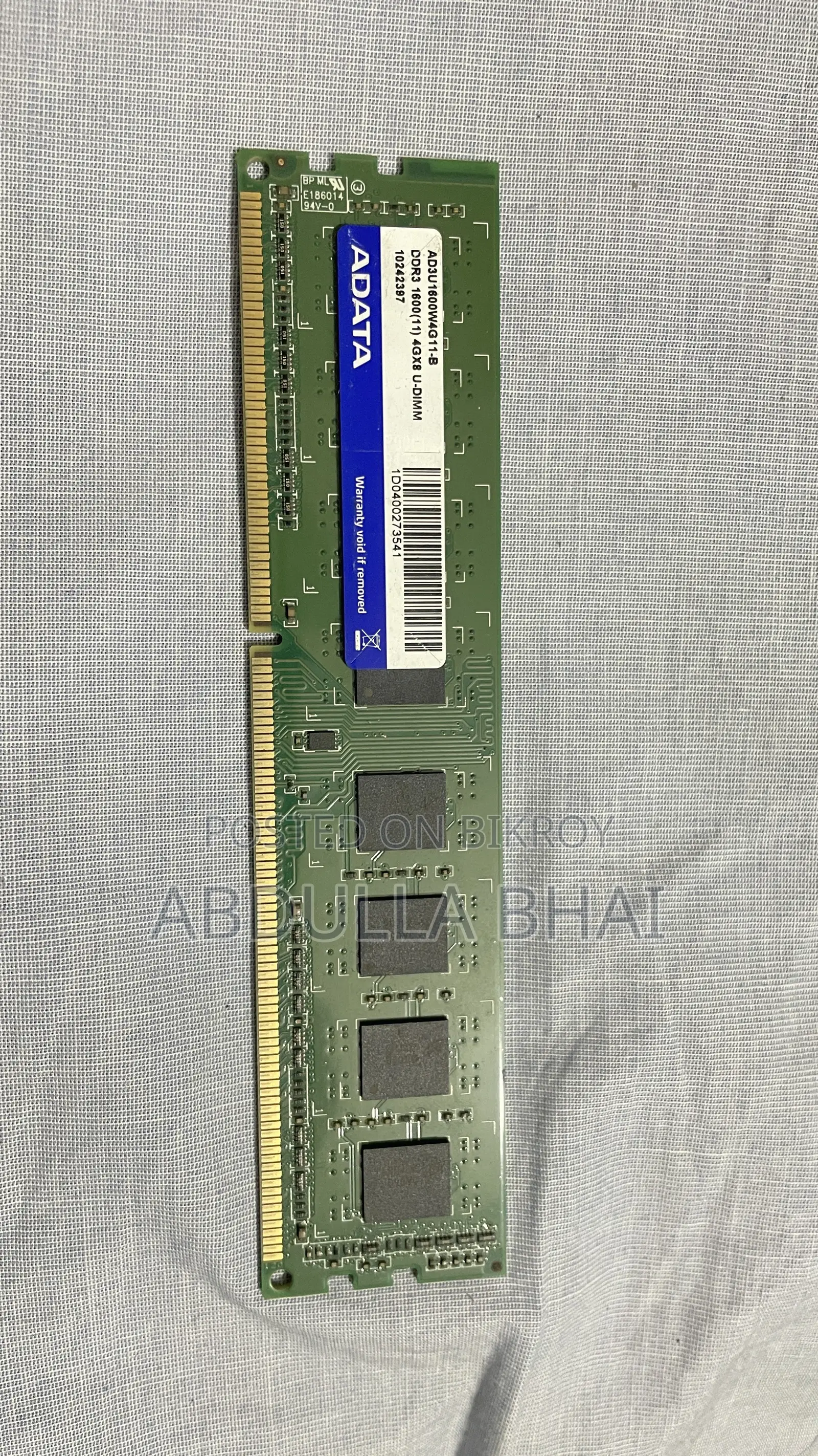 Adata DDR3 4GB 1600 Bus Ram
