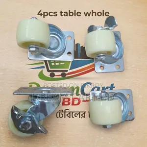4 Pack 360 Degree Swivel Furniture Castor Wheels Set