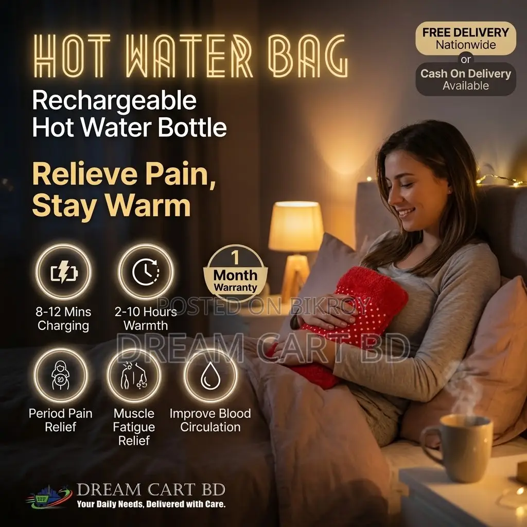 Rechargeable Electric Hot Water Bag Heating Pad
