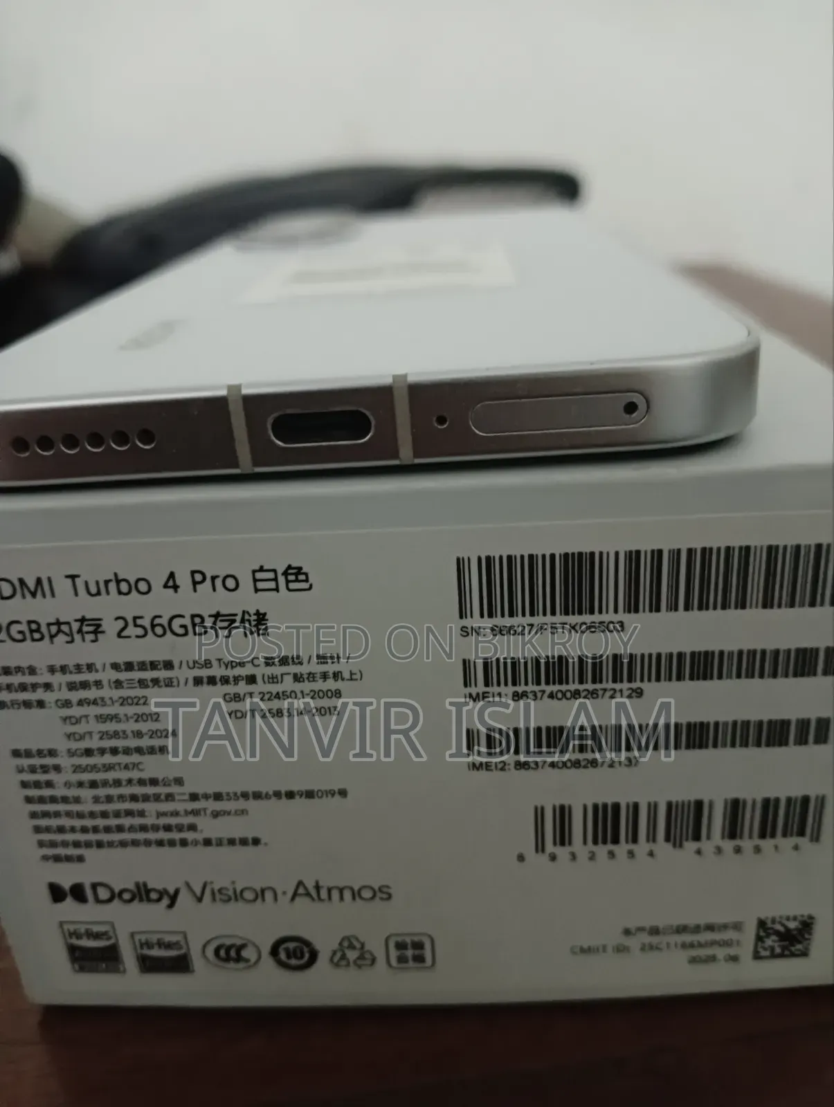 Xiaomi Redmi Turbo 4 Pro 256 GB White