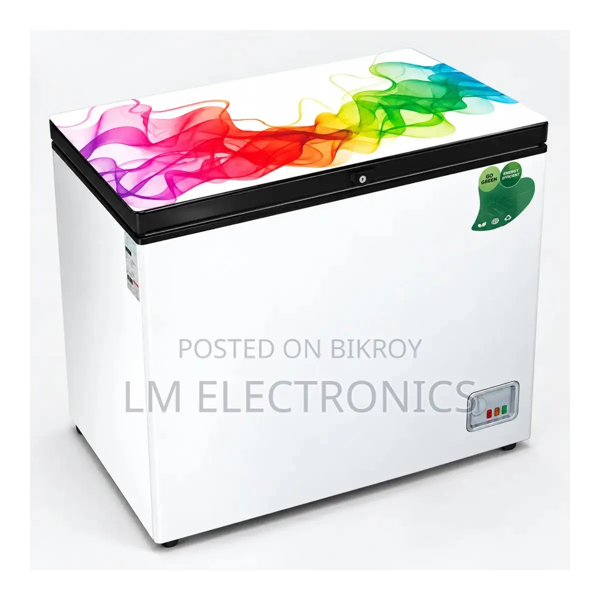 Vision Glass Door Chest Freezer RE-112L White Discuss Line