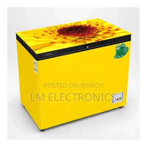 Vision Glass Door Chest Freezer RE-150L Yellow Flower Core