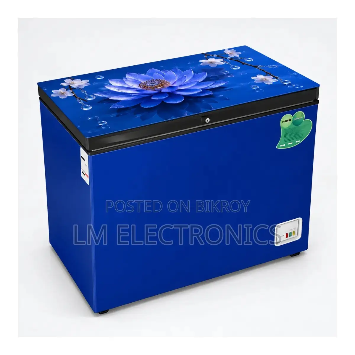 Vision Glass Door Chest Freezer RE-250L Blue Jewel Lotus