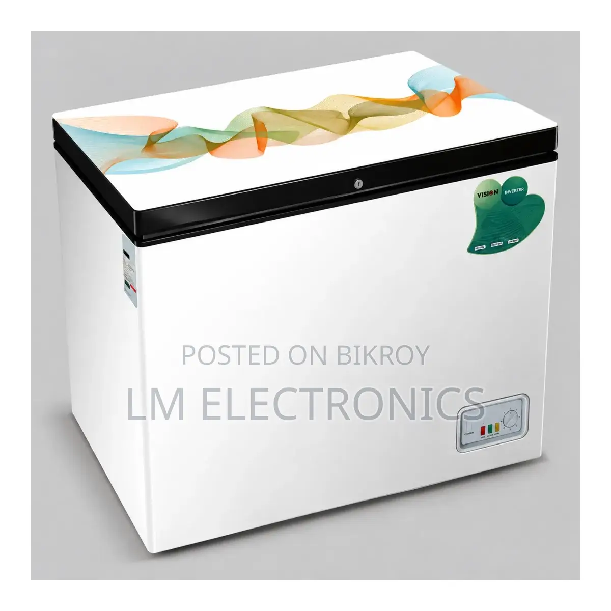 Vision Glass Door Chest Freezer RE-250L White Multiwave
