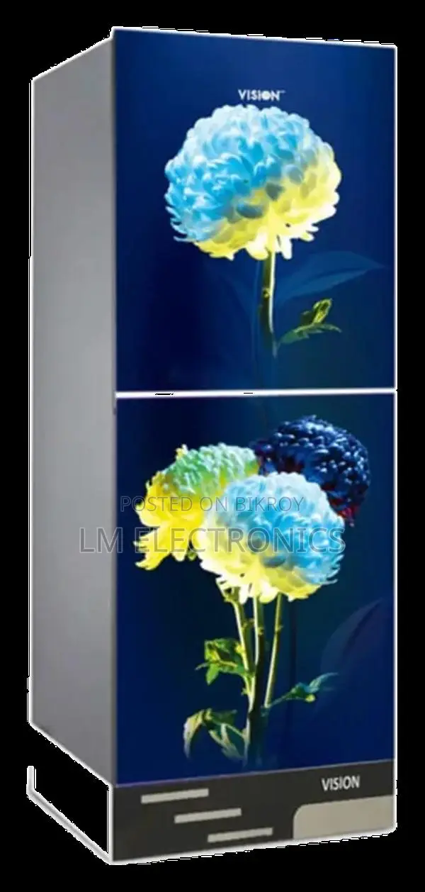 Vision Glass Door Refrigerator RE-280 Liter White Peony Top Mount