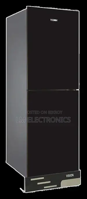 Vision Glass Door Refrigerator RE-292 Liter Black Bottom Mount