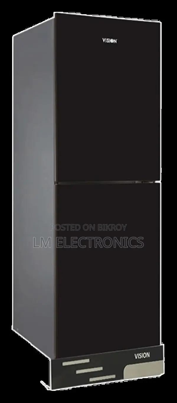 Vision Glass Door Refrigerator RE-292 Liter Black Bottom Mount
