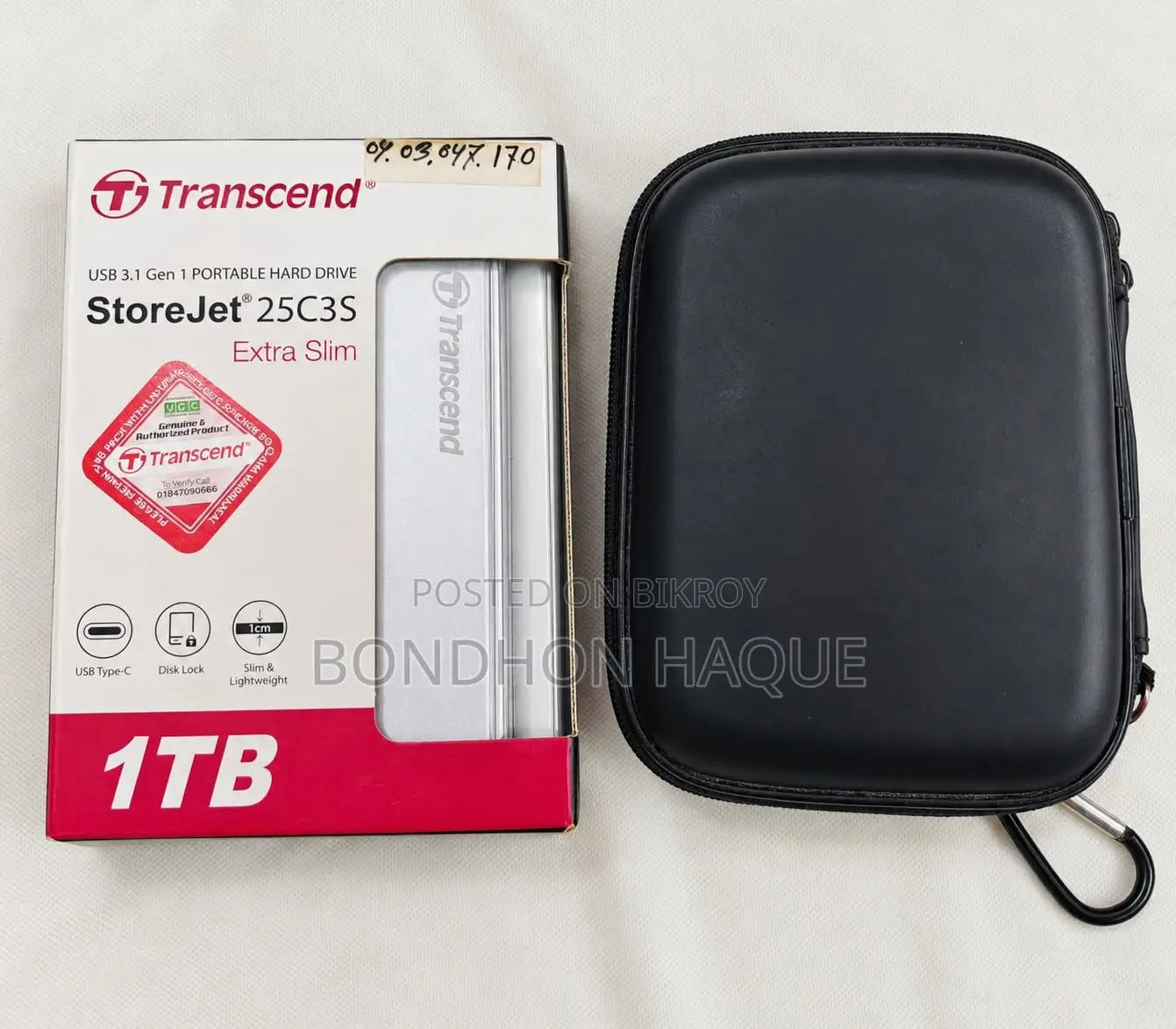Transcend StoreJet 25C3S 1TB Portable HDD