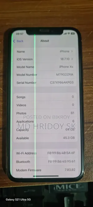Apple iPhone XS 64 GB Rose Gold