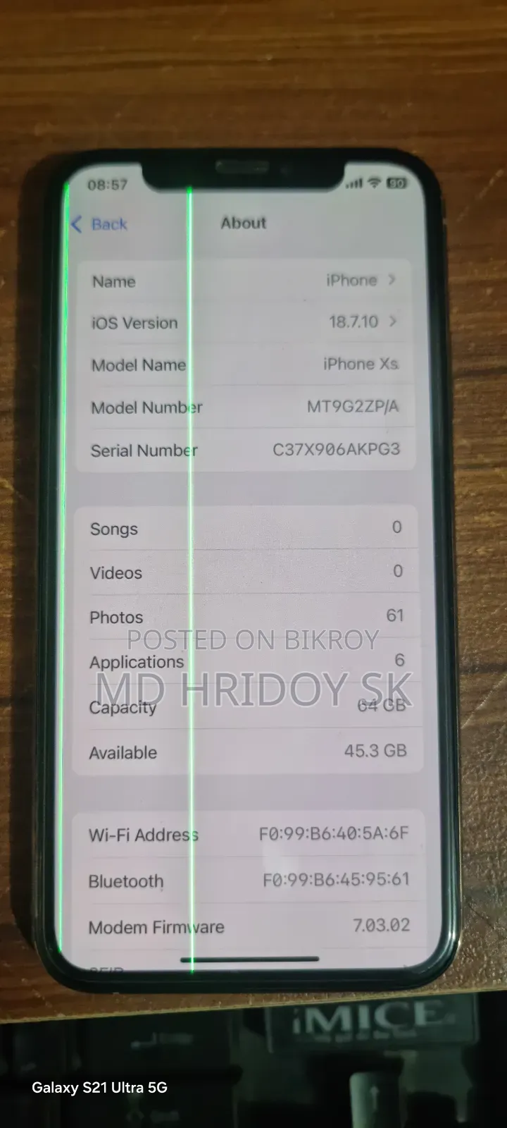 Apple iPhone XS 64 GB Rose Gold