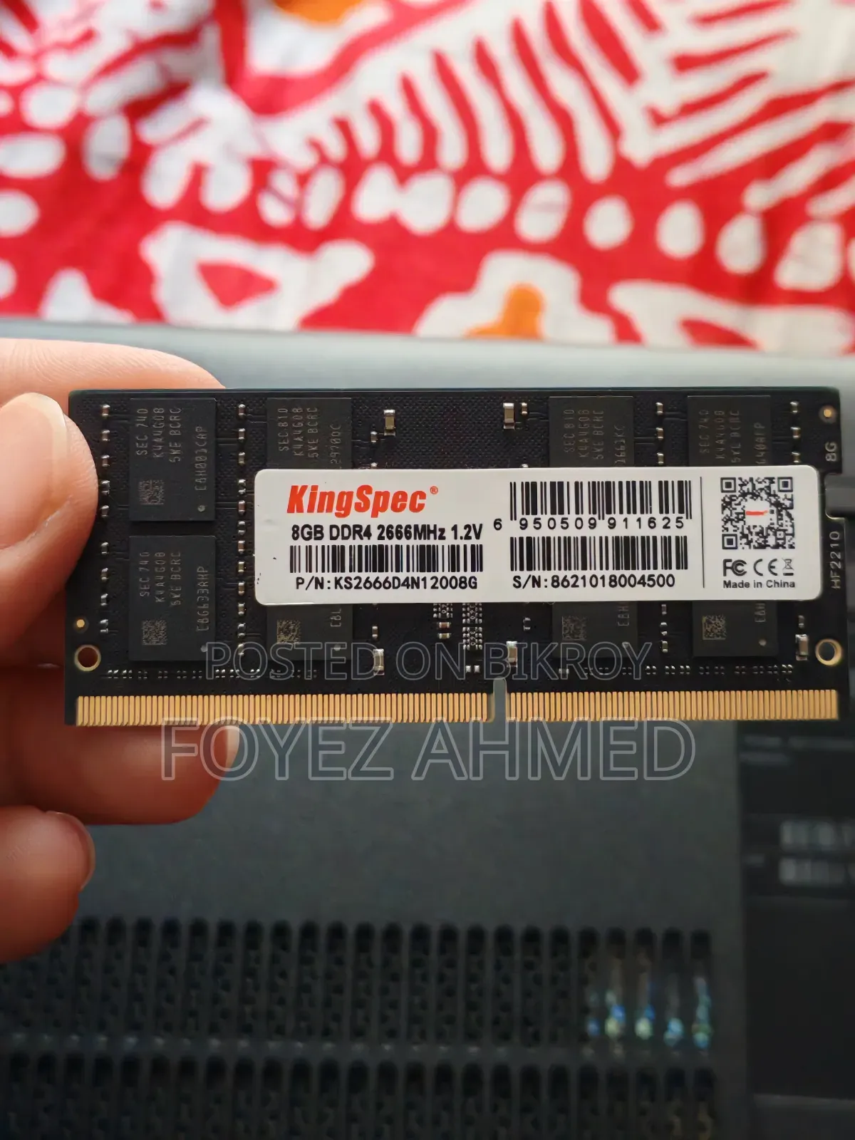 8 GB DDR4 Laptop RAM 2666 MHz