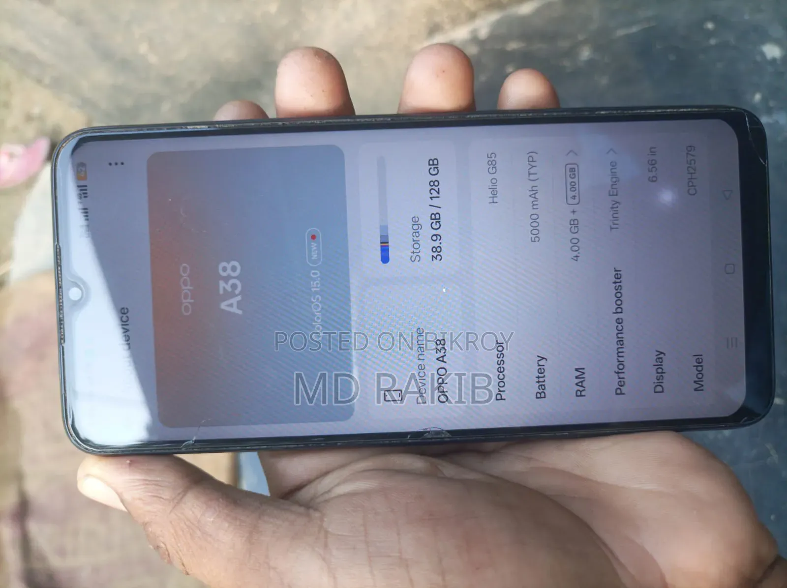 Oppo A38 128 GB Black