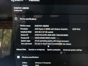 Desktop Computer Gigabyte 8GB AMD Ryzen 5 SSD 256GB