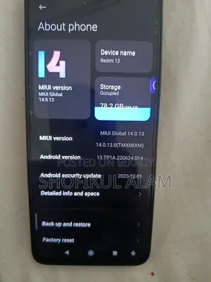 Xiaomi Redmi Note 12 256 GB Black