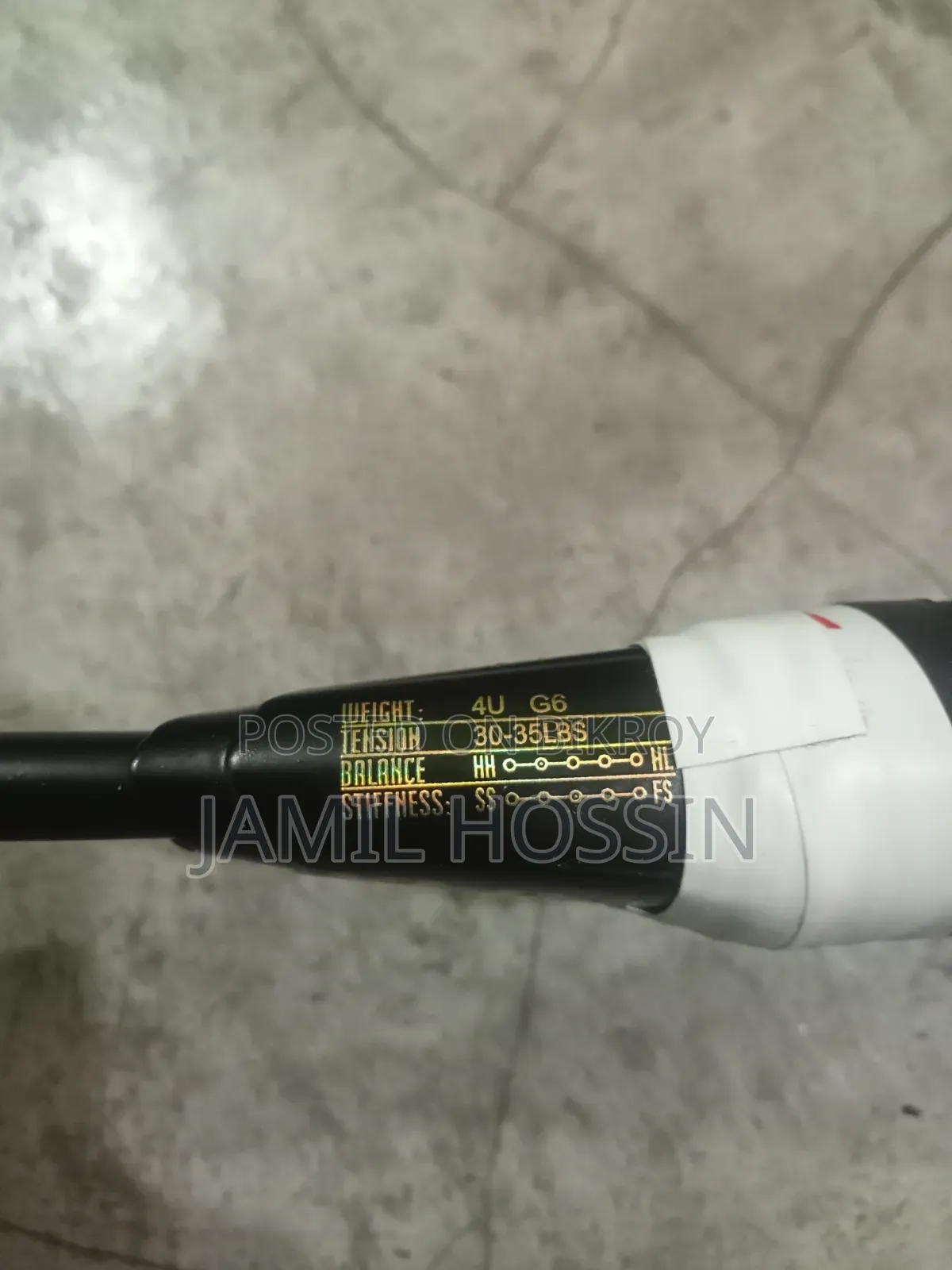 Used for 1 day, Klint Badminton racket will be sold.
