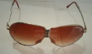 Vintage 1980s FERRARI Folding Sunglasses Amber Lenses Metal Frames