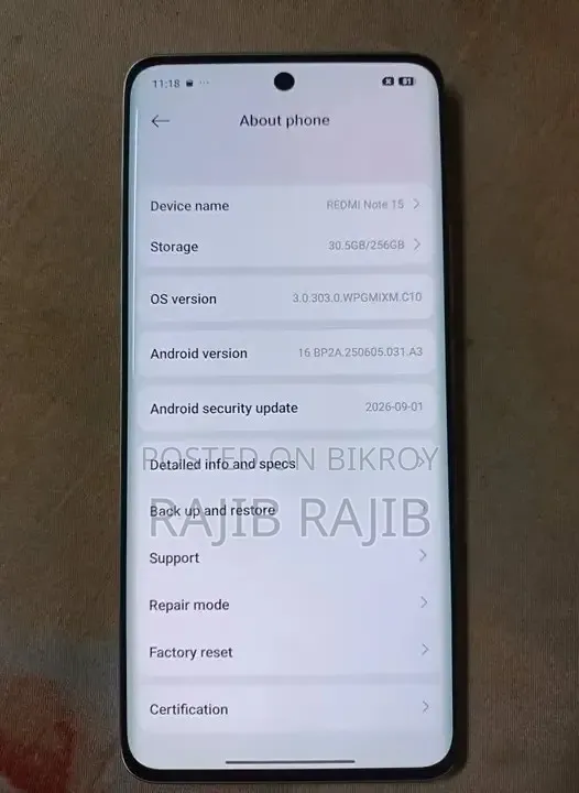 Xiaomi Redmi Note 15 256 GB