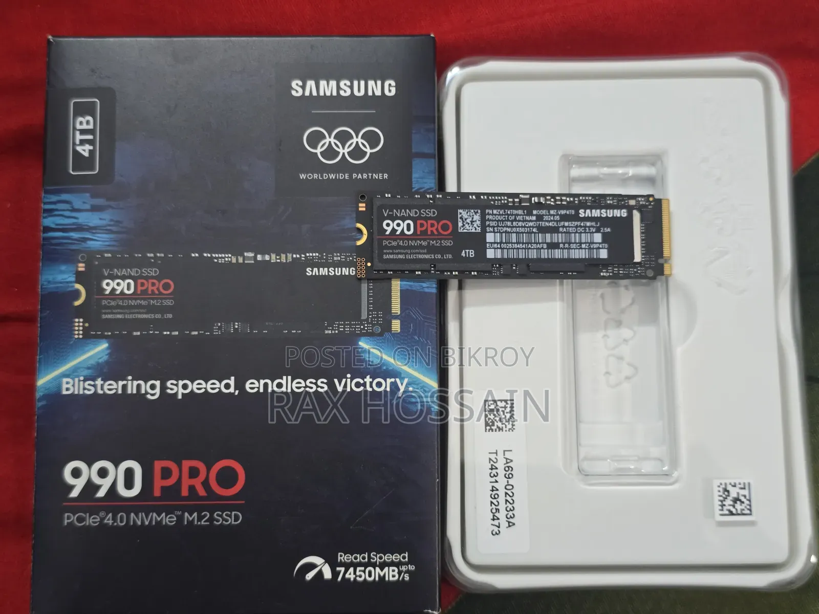 Samsung 990 Pro 4TB NVMe M.2 SSD (Made in Thailand Official) With Box