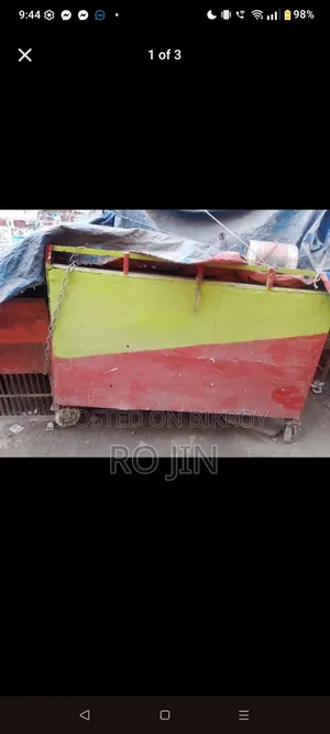 Portable Tea Food Cart Box With Wheel and Cash Drawer
