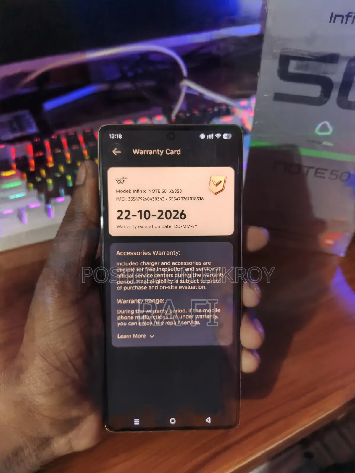 Infinix Note 50 4G 256 GB Gray