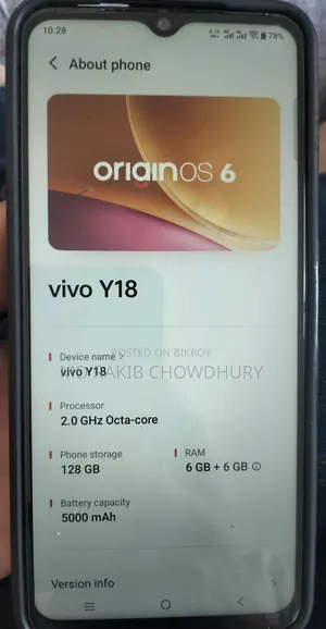 Vivo Y18 128 GB Black