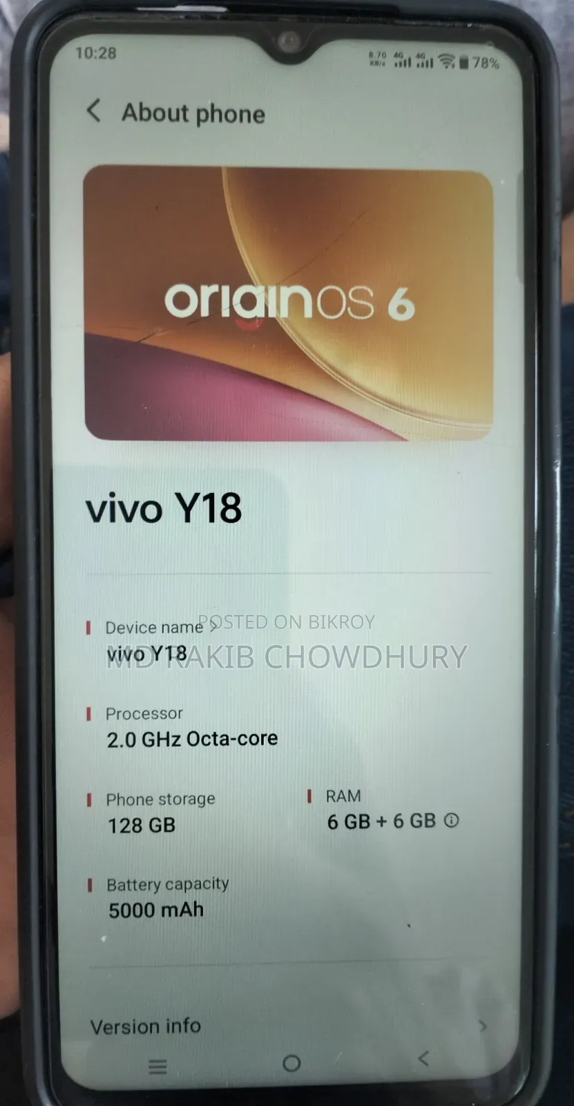 Vivo Y18 128 GB Black
