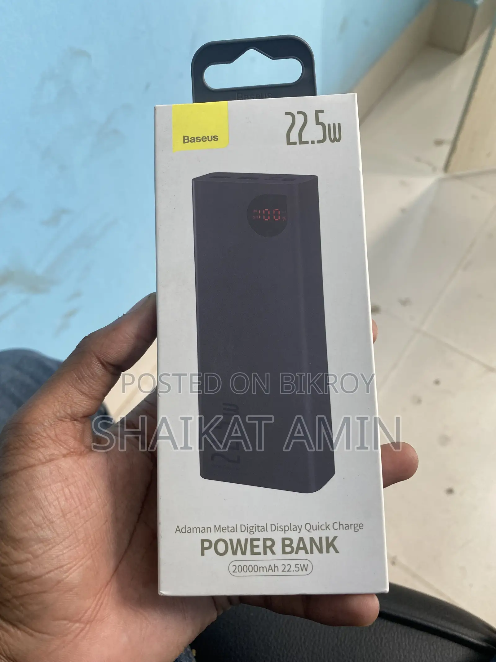 BASEUS POWER BANK (20000mAh / 22.5w)