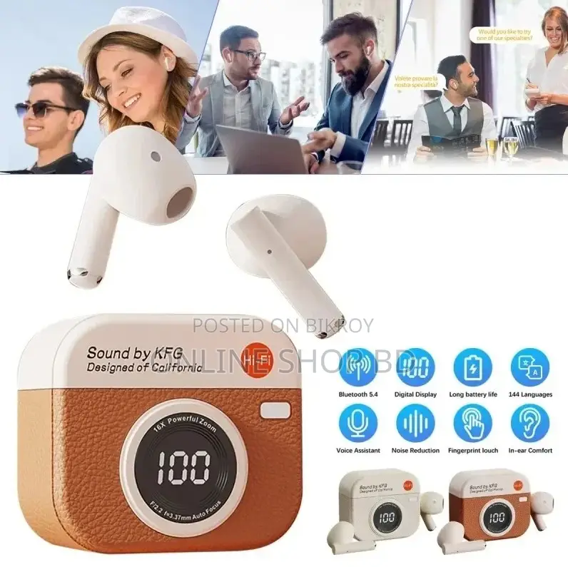 Q86 Retro Camera Design True Wireless Earbuds