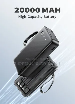 Ven-Dens 20,000 Mah Power Bank With Cable New Intact