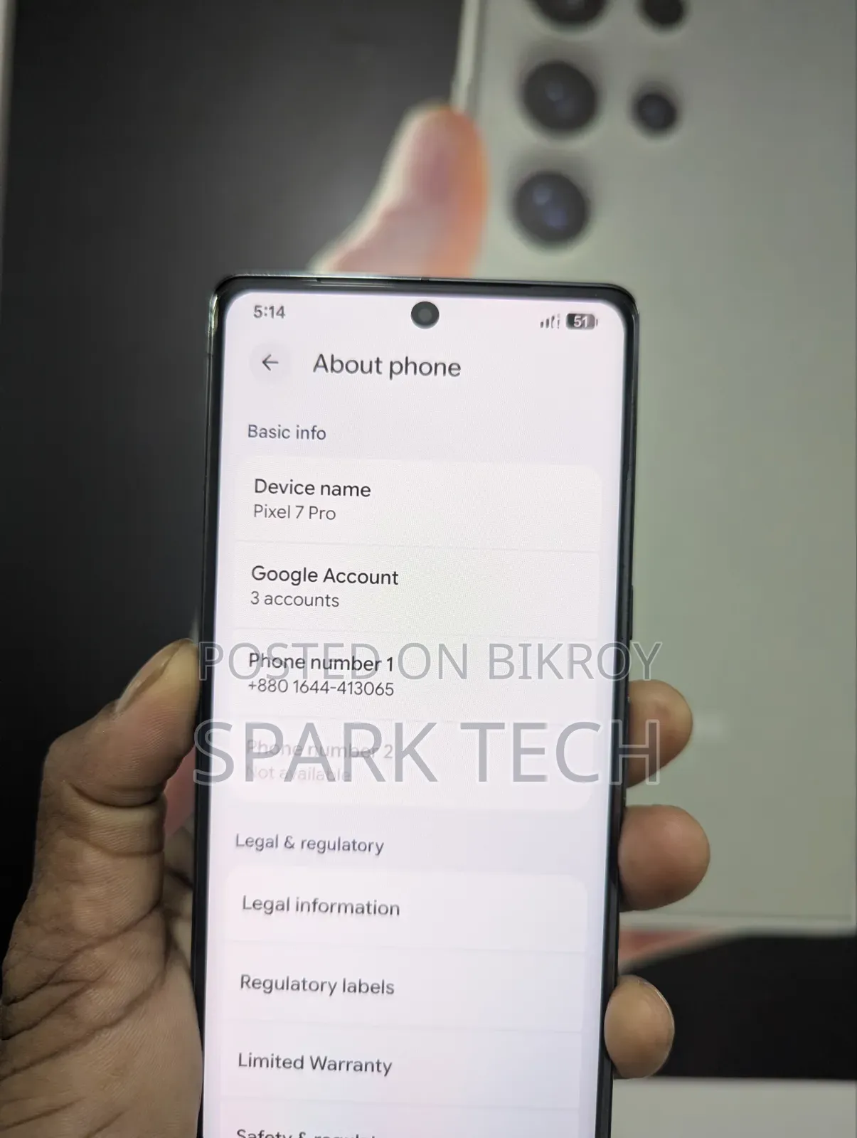 Google Pixel 7 Pro 128 GB Black