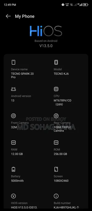 Tecno Spark 20 Pro 256 GB White