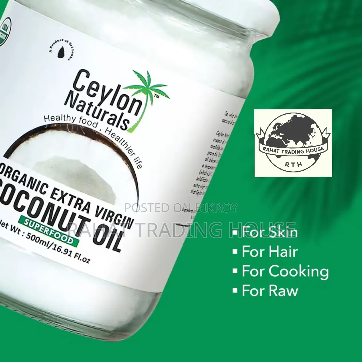 Organic Extra Virgin Coconut Oil.