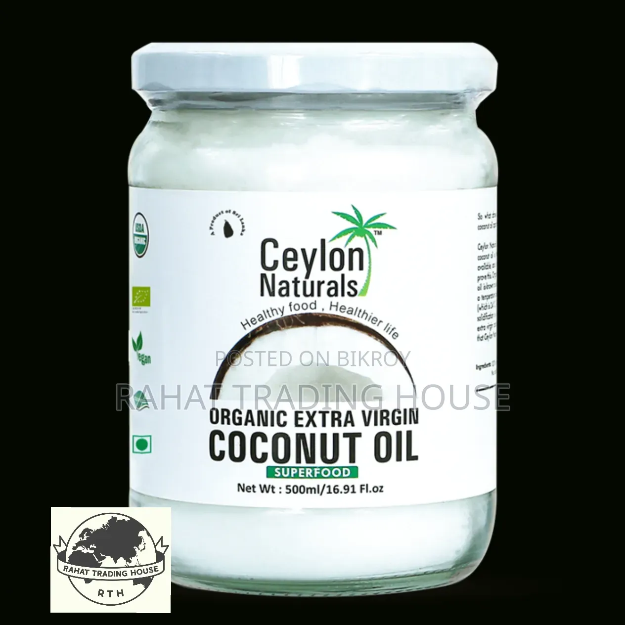 Organic Extra Virgin Coconut Oil.