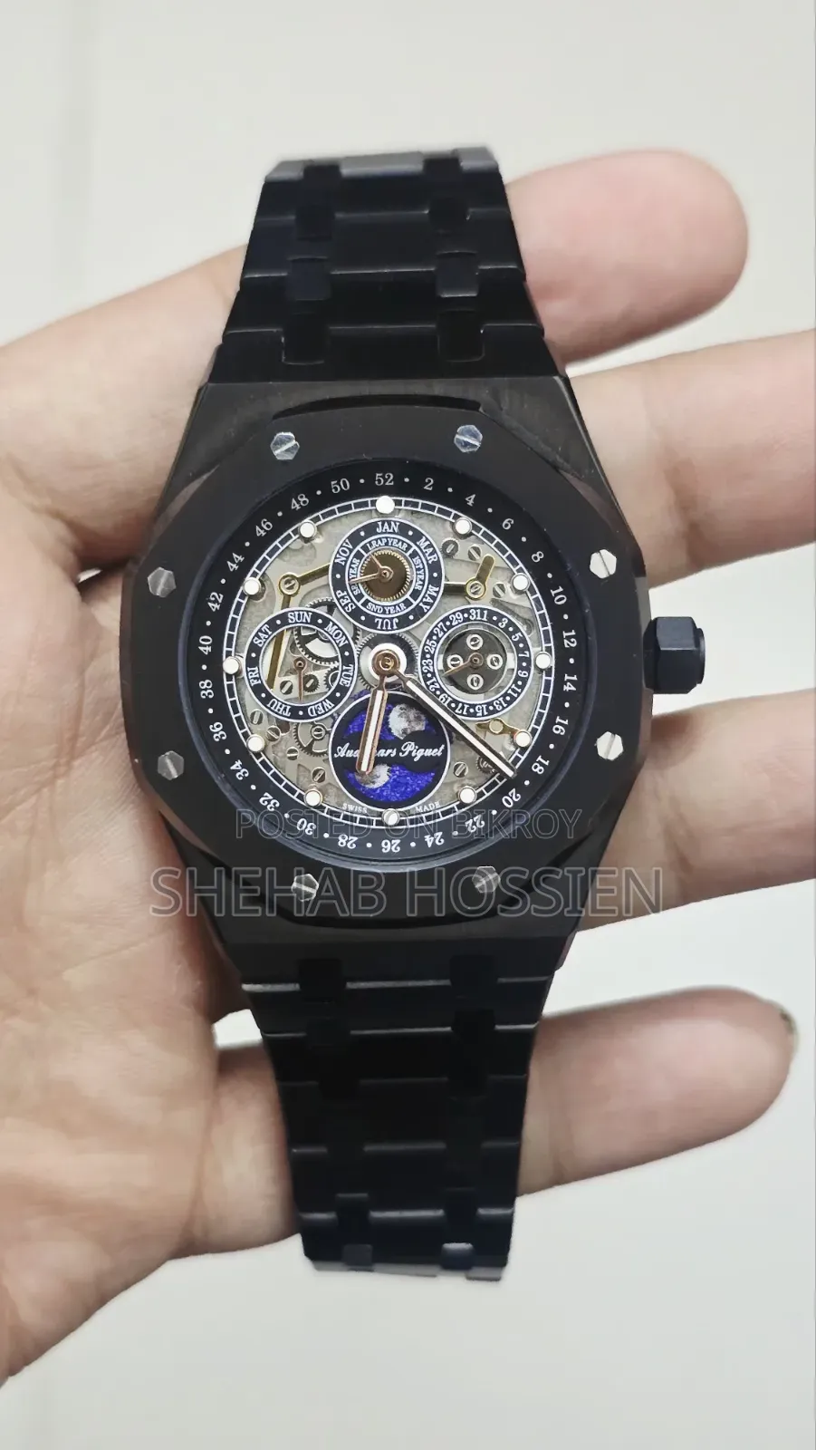 Audemars Piguet Master Grade Skeleton Automatic Watch - Premium Black