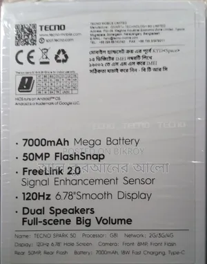 Tecno Spark 50 128 GB Black